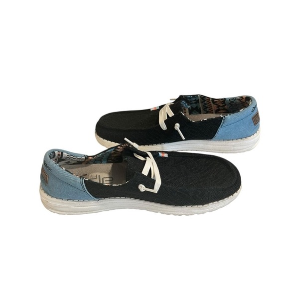 121414790 Hey Dude Wendy Women's Loafers Boho Black Size 9 - Picture 2 of 6